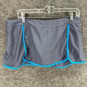 Free Country Skort Women XL Gray Mini Short Low Rise Lined Pull On Casual